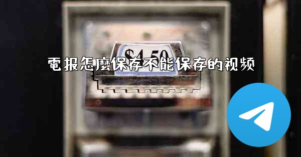 電报怎麼保存不能保存的视频