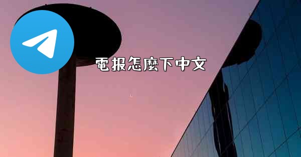 電报怎麼下中文