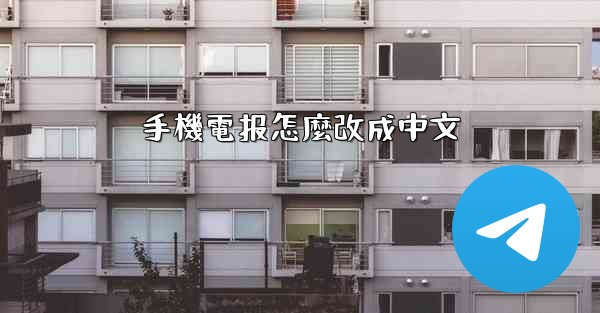 手機電报怎麼改成中文