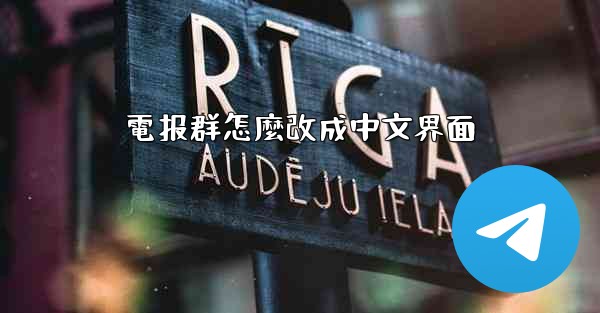電报群怎麼改成中文界面