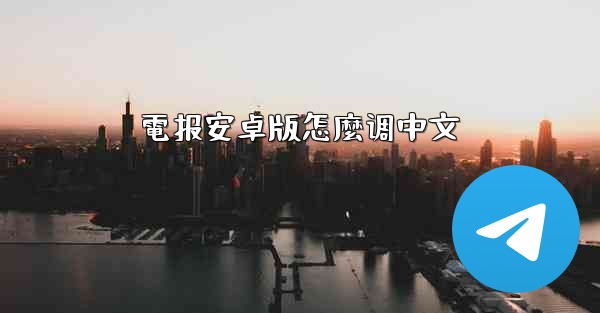 電报安卓版怎麼调中文