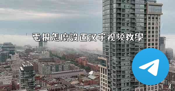 電报怎麼設置汉字视频教學