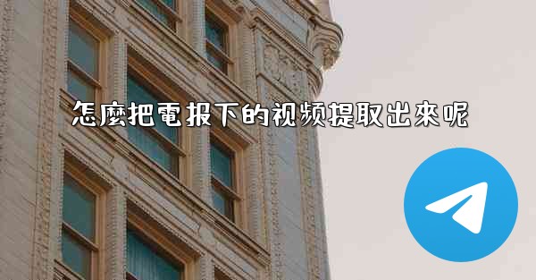 怎麼把電报下的视频提取出來呢