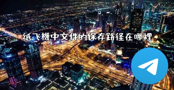 纸飞機中文件的保存路径在哪裡