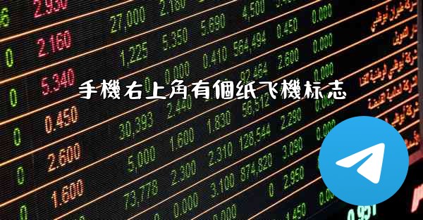 手機右上角有個纸飞機标志