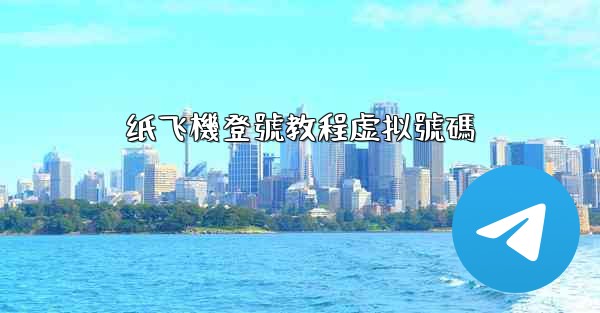 纸飞機登號教程虚拟號碼