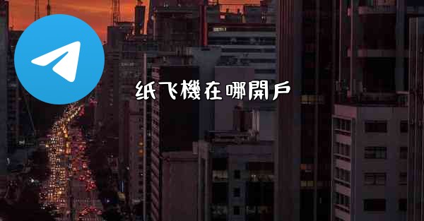 纸飞機在哪開戶