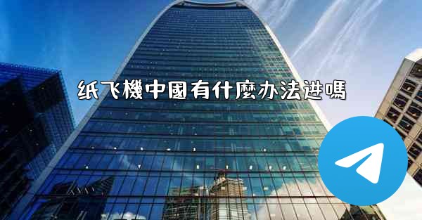 纸飞機中國有什麼办法进嗎