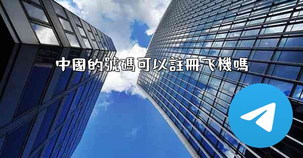 中國的號碼可以註冊飞機嗎