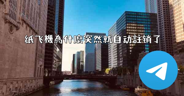 纸飞機為什麼突然就自动註销了