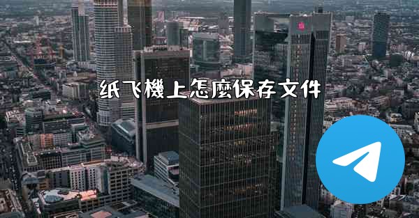 纸飞機上怎麼保存文件