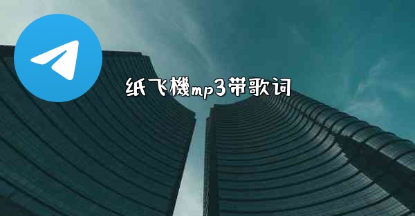 纸飞機mp3带歌词