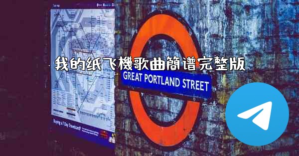 我的纸飞機歌曲簡谱完整版