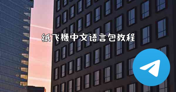 纸飞機中文语言包教程