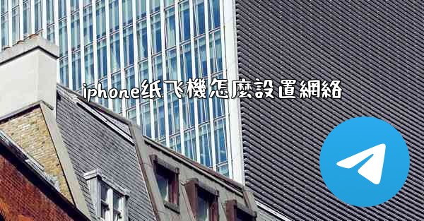 iphone纸飞機怎麼設置網絡