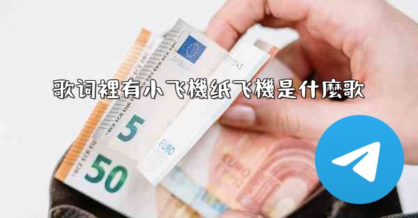 歌词裡有小飞機纸飞機是什麼歌