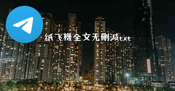 纸飞機全文无刪減txt