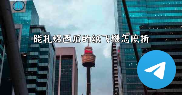 能扎爆西瓜的纸飞機怎麼折