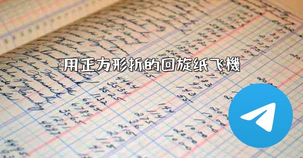 <b>用正方形折的回旋纸飞機</b>