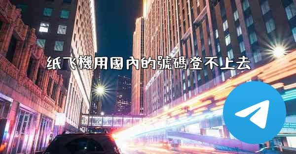 纸飞機用國內的號碼登不上去