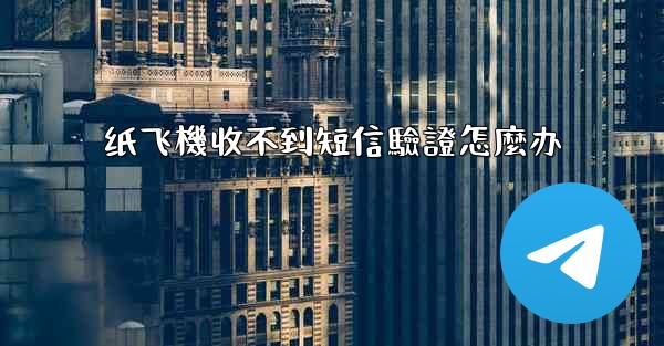 纸飞機收不到短信驗證怎麼办