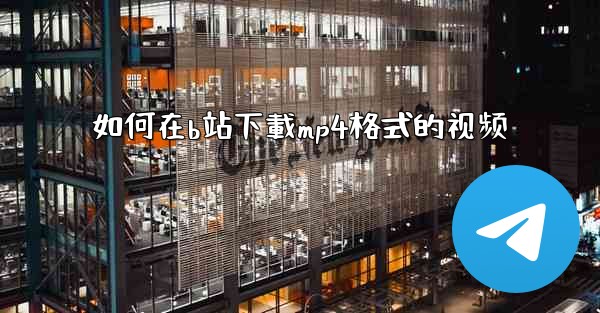 如何在b站下載mp4格式的视频