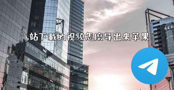 b站下載的视频怎麼导出來苹果