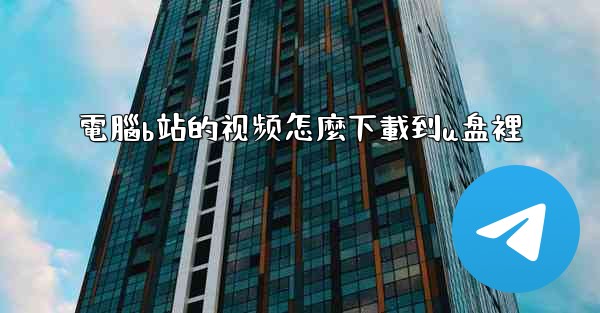 電腦b站的视频怎麼下載到u盘裡