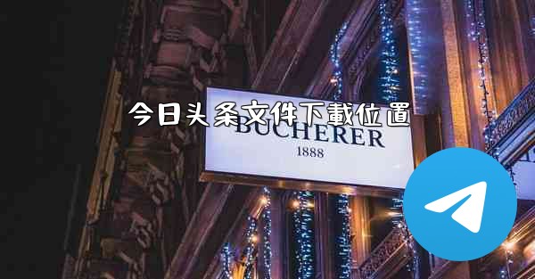 今日头条文件下載位置