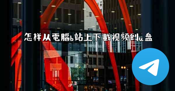 怎样从電腦b站上下載视频到u盘