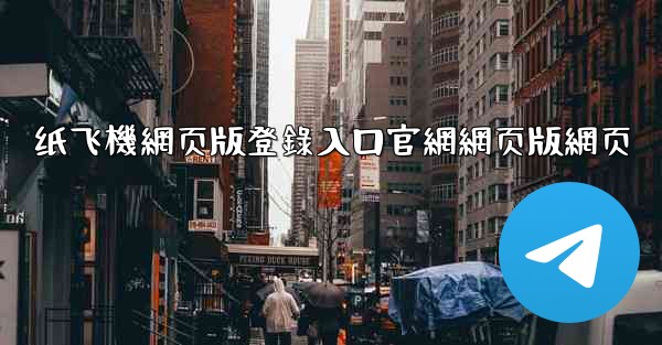 纸飞機網页版登錄入口官網網页版網页