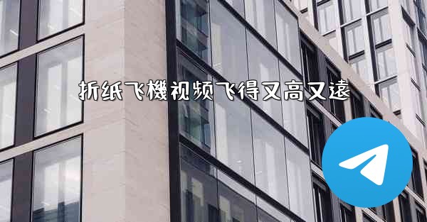 折纸飞機视频飞得又高又遠