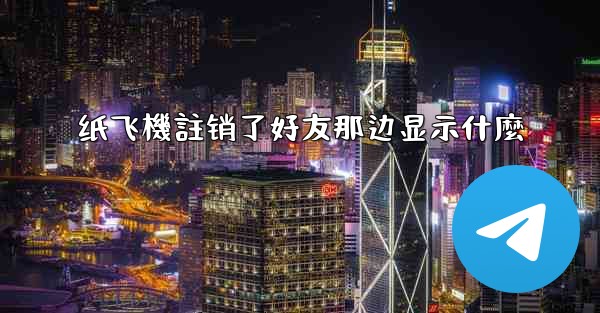 纸飞機註销了好友那边显示什麼