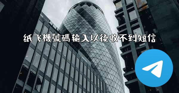 纸飞機號碼输入以後收不到短信