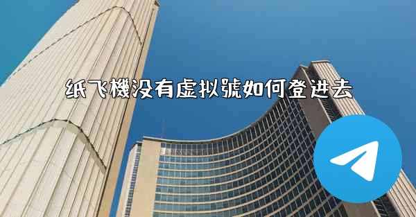 纸飞機没有虚拟號如何登进去