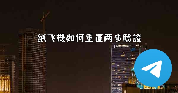 纸飞機如何重置两步驗證