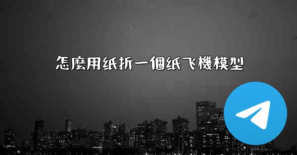 怎麼用纸折一個纸飞機模型