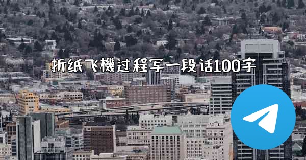 折纸飞機过程写一段话100字