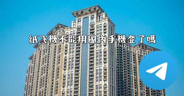 纸飞機不能用國內手機登了嗎