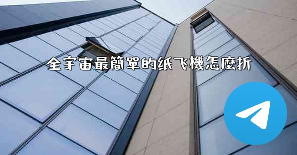 全宇宙最簡單的纸飞機怎麼折