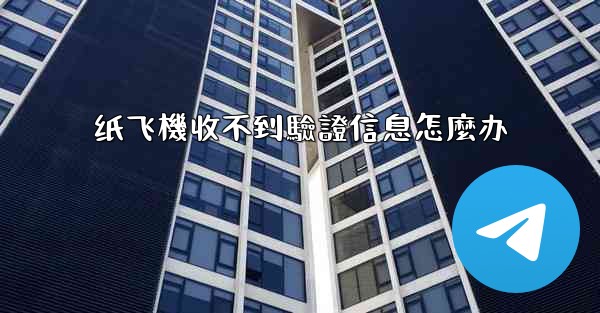 纸飞機收不到驗證信息怎麼办