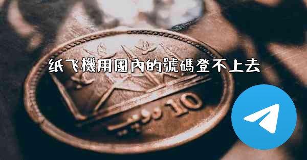 纸飞機用國內的號碼登不上去