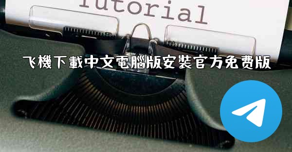 飞機下載中文電腦版安裝官方免费版