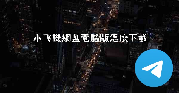 小飞機網盘電腦版怎麼下載