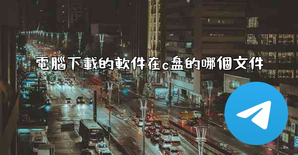 電腦下載的軟件在c盘的哪個文件