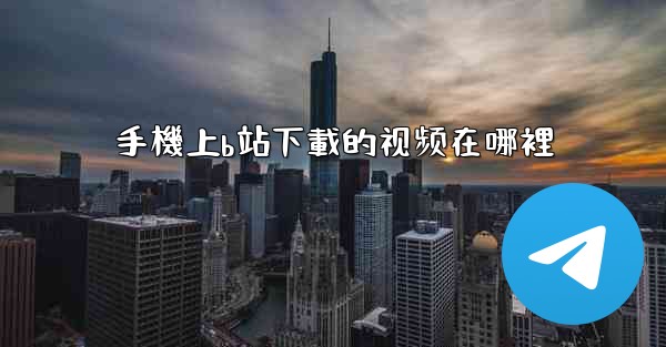 手機上b站下載的视频在哪裡