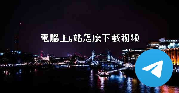 電腦上b站怎麼下載视频