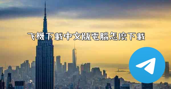 飞機下載中文版電腦怎麼下載