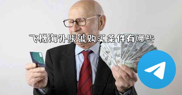 飞機海外賬號购买条件有哪些