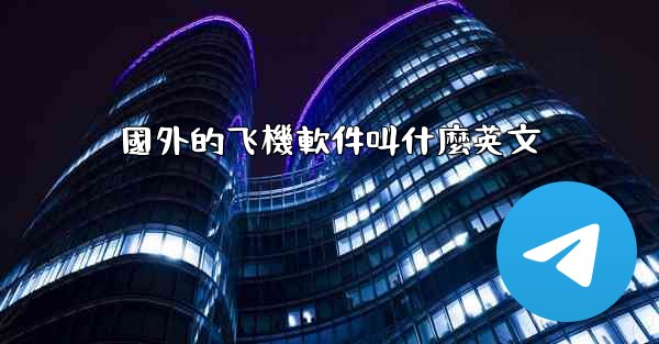 國外的飞機軟件叫什麼英文